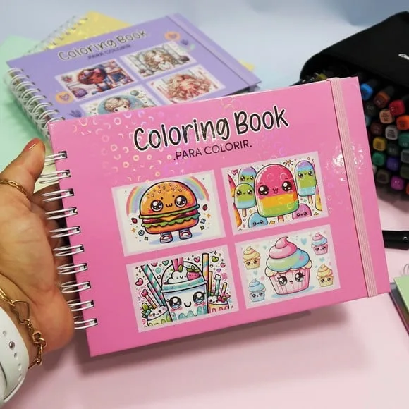 Livro de Colorir A5 com 50 Folhas