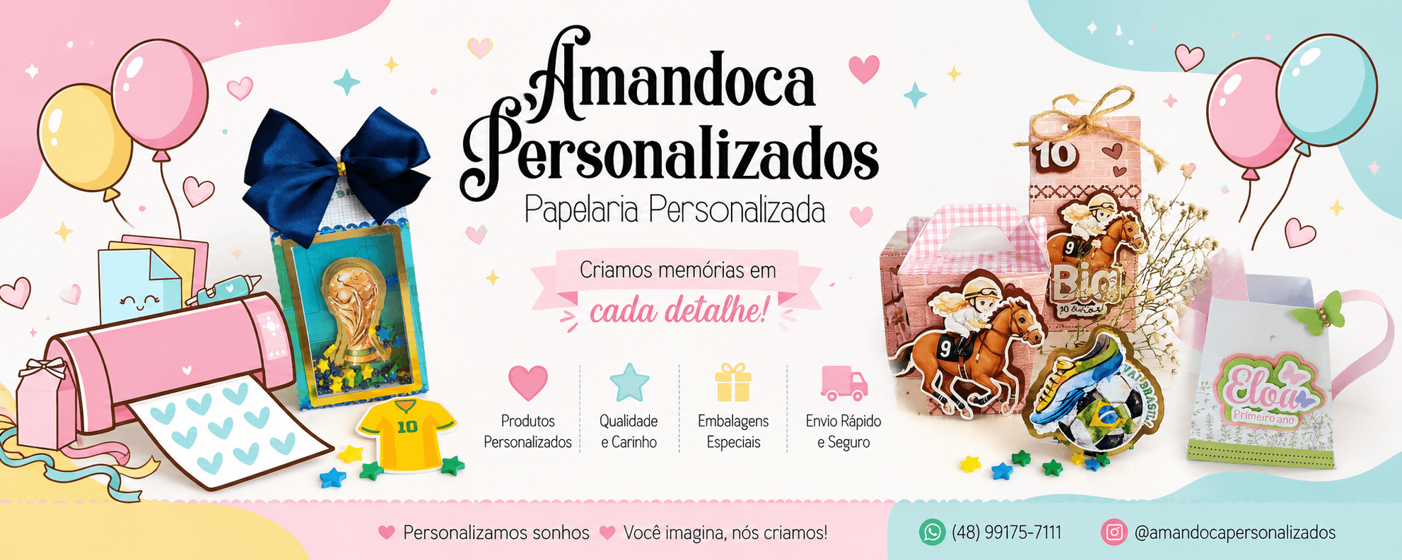 Banner da loja AMANDOCA PERSONALIZADOS