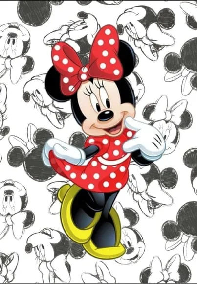 Caderno Colegial Minnie Vermelha