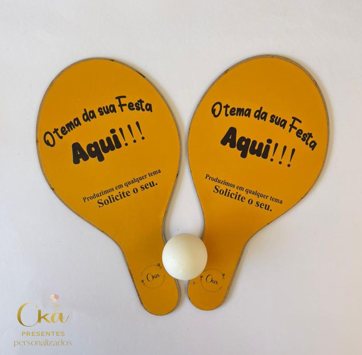 Lembrancinhas - Raquetes de Ping Pong personalizamos em qualquer tema - 10 Kits.