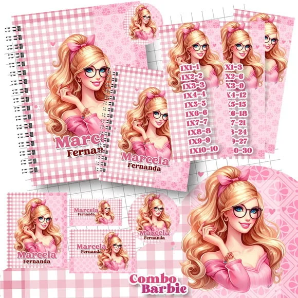 Caderno + Etiquetas + Tag Personalizada + Lápis