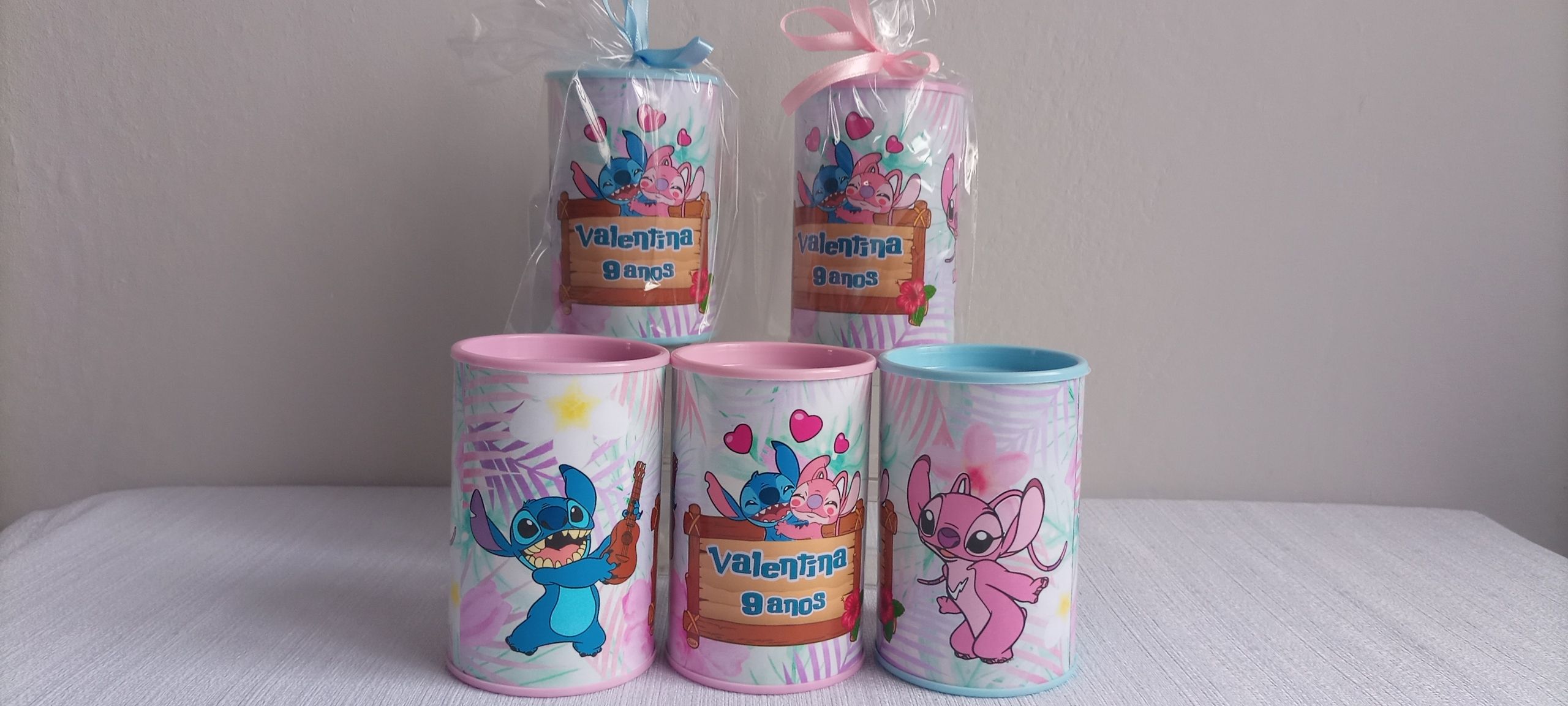 Cofrinho  Stitch e angel 