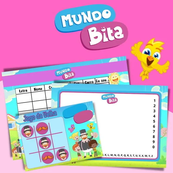 Kit Jogos Personalizados ( Lousa, Stop, Forca ou Velha )