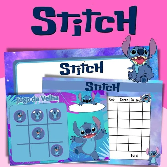 Kit Jogos Personalizados ( Lousa, Stop, Forca ou Velha )