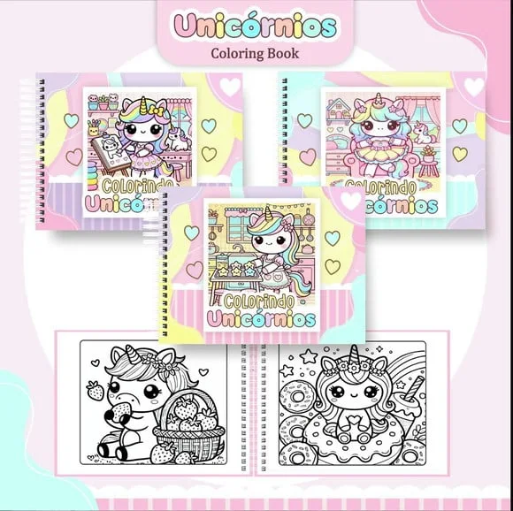 Livro de Colorir A5 com 50 Folhas
