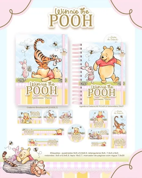 Caderno + Etiquetas + Tag Personalizada + Lápis