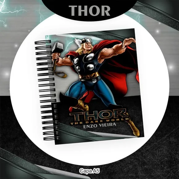 Caderno ou Agenda Personalizada Thor