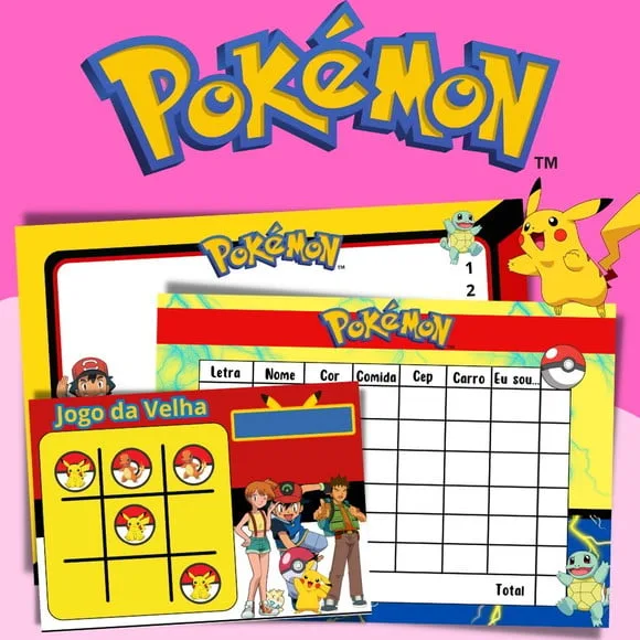 Kit Jogos Personalizados ( Lousa, Stop, Forca ou Velha )