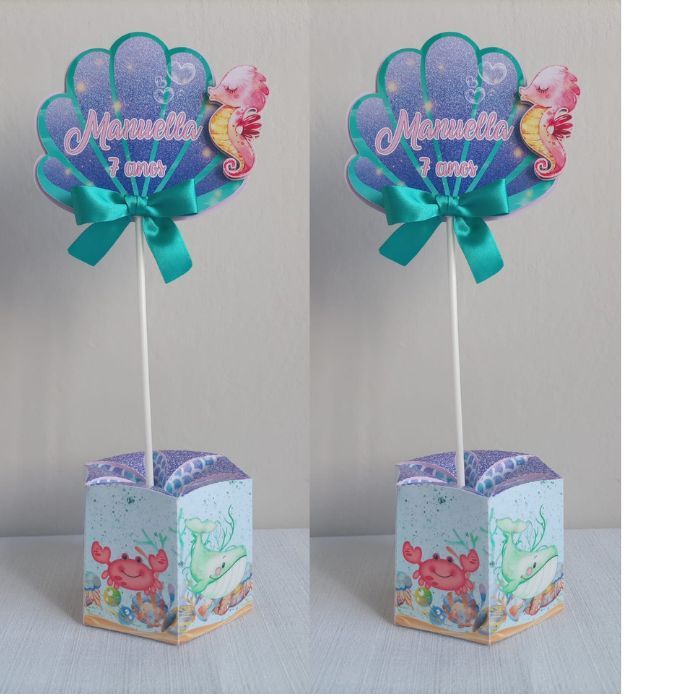 Centro de mesa fundo do mar  concha 