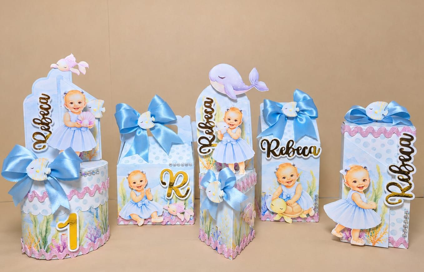 PAPELARIA PERSONALIZADA FUNDO DO MAR