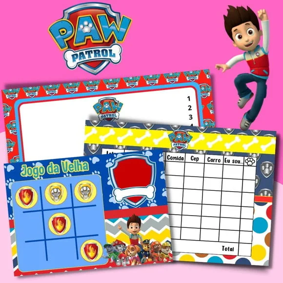 Kit Jogos Personalizados ( Lousa, Stop, Forca ou Velha )