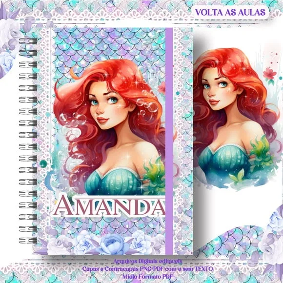 Caderno ou Agenda Personalizada Ariel