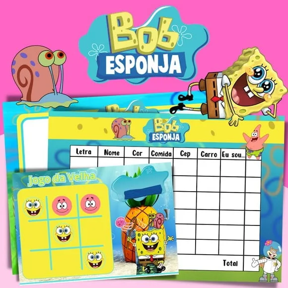 Kit Jogos Personalizados ( Lousa, Stop, Forca ou Velha )