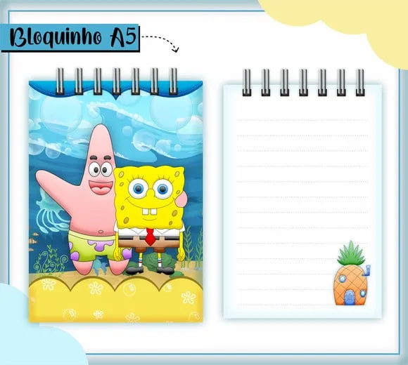 Bloco A6 Bob Esponja