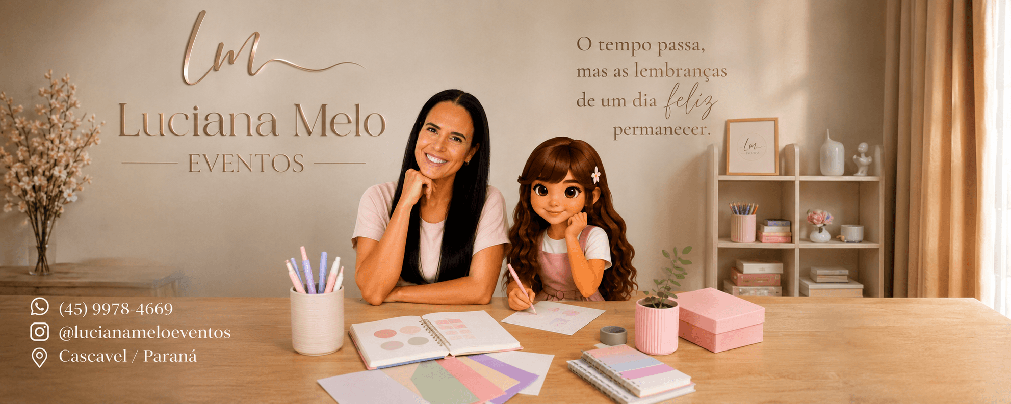 Banner da loja Luciana Melo Eventos e Personalizados