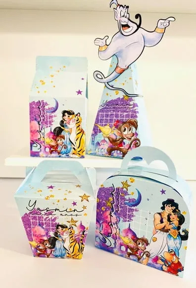 Kit 30 Lembrancinhas Alladim e Jasmine