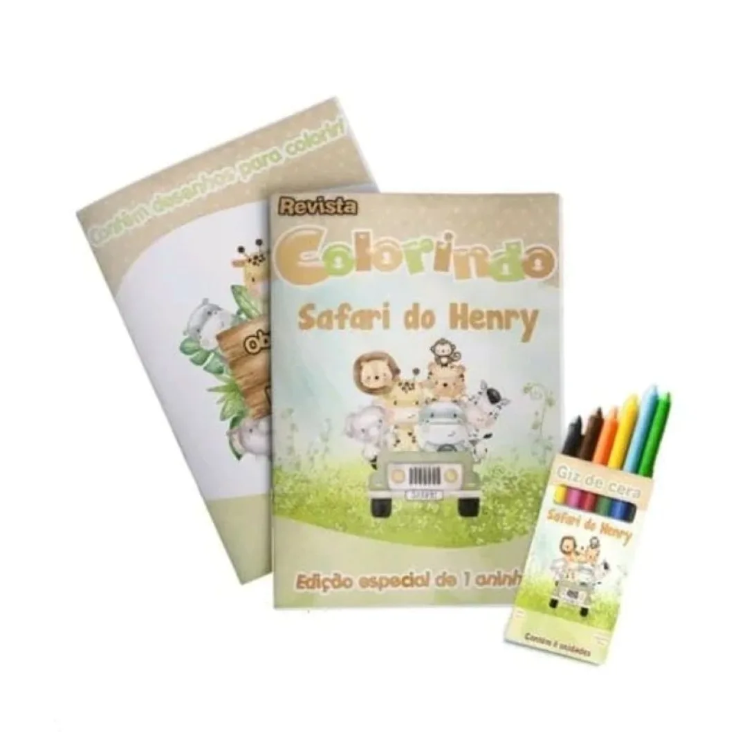 Revista de Colorir com Giz de Cera