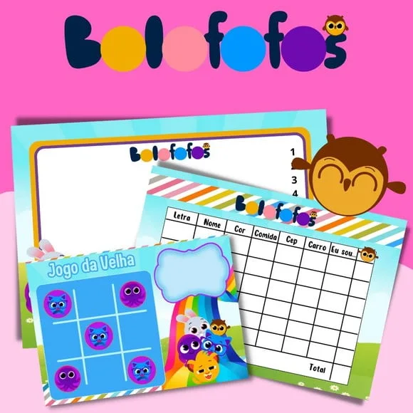 Kit Jogos Personalizados ( Lousa, Stop, Forca ou Velha )