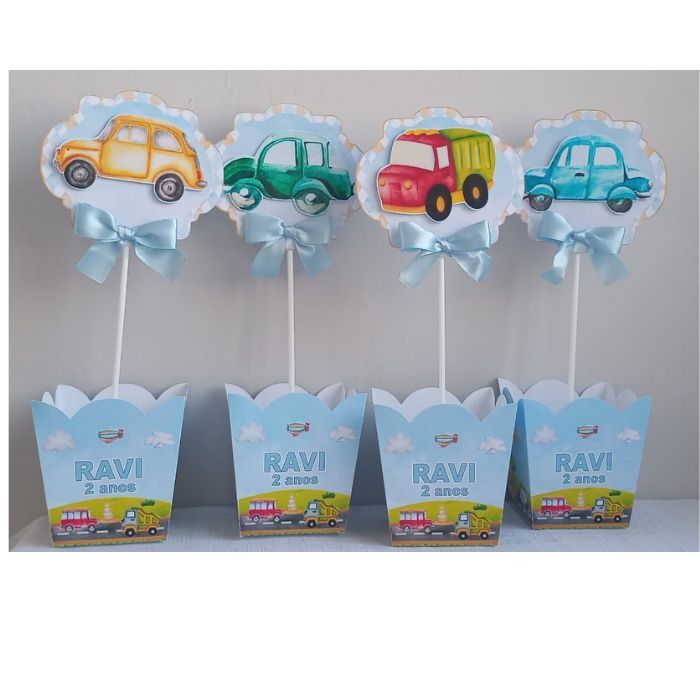 Centro de mesa  carrinhos