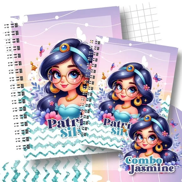 Caderno ou Agenda Personalizada Jasmine