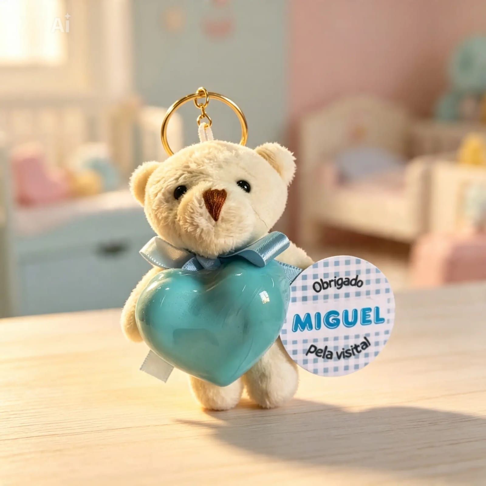 Lembrancinha de Maternidade Ursinho com Mini Sabonete Perfumado