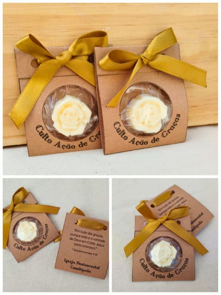 Mini Sabonete Artesanal para evento Religioso - Lembrancinha religiosa de fé/ ação de graças 