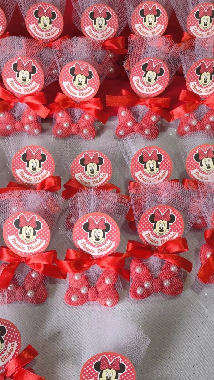Lembrancinha Mini Sabonete Laço Minnie Personalizado